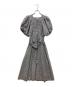 Her lip to（ハーリップトゥ）の古着「Portofino Belted Check Dress」｜ブラック×ホワイト