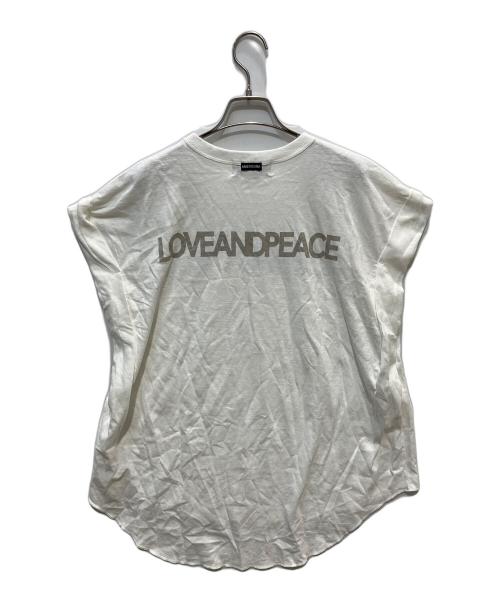 Americana（アメリカーナ）Americana (アメリカーナ) ロゴプリント半袖カトソー ホワイト サイズ:FREEの古着・服飾アイテム