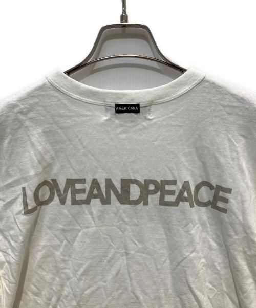 Americana（アメリカーナ）Americana (アメリカーナ) ロゴプリント半袖カトソー ホワイト サイズ:FREEの古着・服飾アイテム