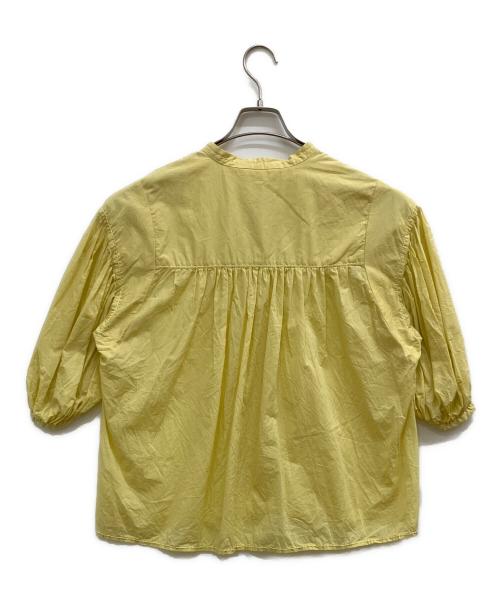 homspun（ホームスパン）homspun (ホームスパン) 無地パフスリーブブラウス イエロー サイズ:Sの古着・服飾アイテム