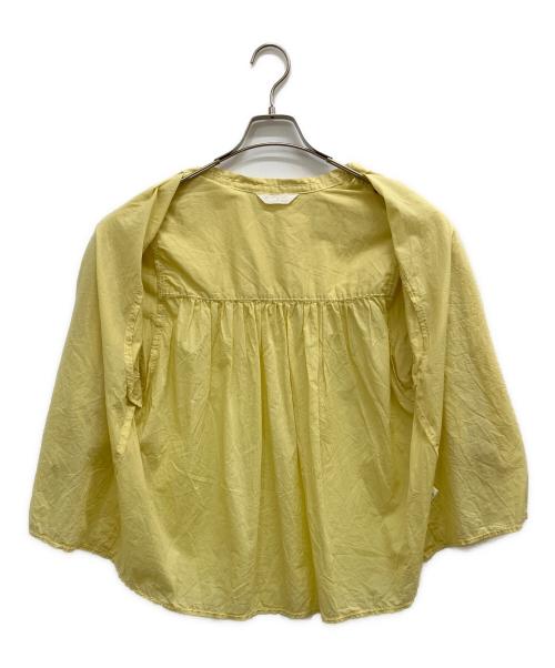 homspun（ホームスパン）homspun (ホームスパン) 無地パフスリーブブラウス イエロー サイズ:Sの古着・服飾アイテム