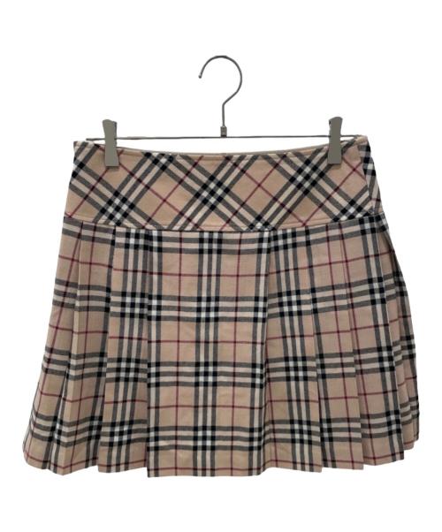 BURBERRY BLUE LABEL（バーバリー ブルー レーベル）BURBERRY BLUE LABEL (バーバリー ブルー レーベル) ノバチェックスカート ベージュ サイズ:38の古着・服飾アイテム
