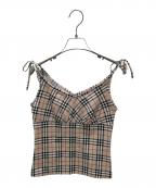BURBERRY BLUE LABELバーバリー ブルー レーベル）の古着「ノバチェックキャミソール」｜ベージュ