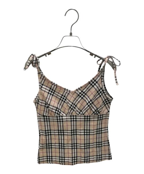 BURBERRY BLUE LABEL（バーバリー ブルー レーベル）BURBERRY BLUE LABEL (バーバリー ブルー レーベル) ノバチェックキャミソール ベージュ サイズ:36の古着・服飾アイテム