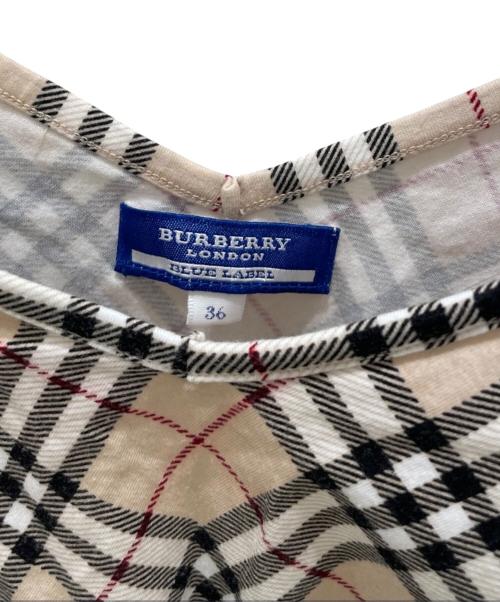 BURBERRY BLUE LABEL（バーバリー ブルー レーベル）BURBERRY BLUE LABEL (バーバリー ブルー レーベル) ノバチェックキャミソール ベージュ サイズ:36の古着・服飾アイテム