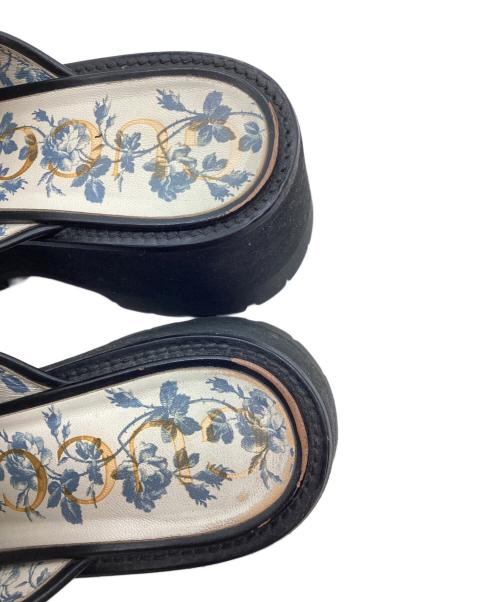 GUCCI（グッチ）GUCCI (グッチ) プラットフォームホースビットサンダル ブラック サイズ:37の古着・服飾アイテム