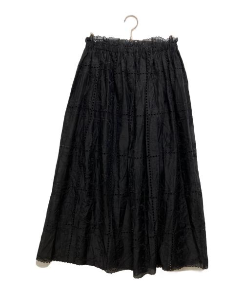 machatt（マチャット）machatt (マチャット) パネルエンブロイダリースカート ブラック サイズ:Fの古着・服飾アイテム