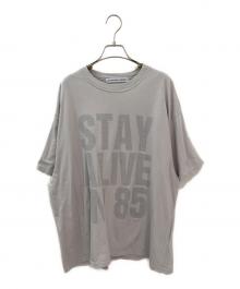 Whim Gazette×KATHARINE HAMNETT（ウィムガゼット×キャサリンハムネット）の古着「別注バックプリントTシャツ」｜グレー