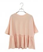 YORIヨリ）の古着「シャーベットフリルカットソー」｜Salmon Pink
