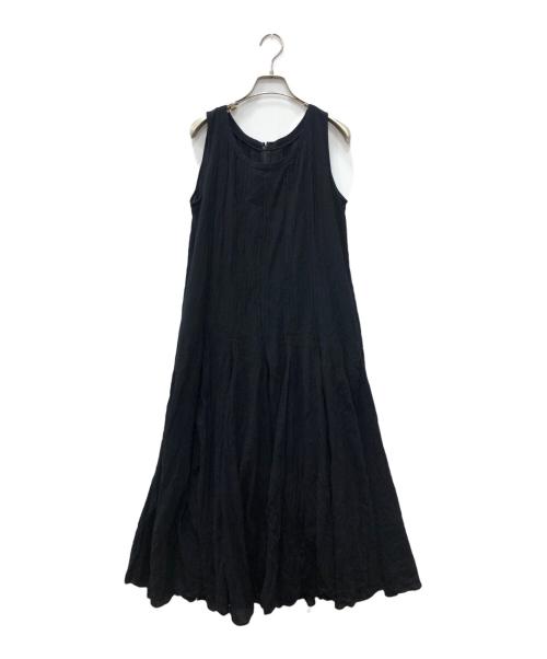 CADUNE（カデュネ）CADUNE (カデュネ) プリーツタックワンピース ブラック サイズ:SIZE 36の古着・服飾アイテム