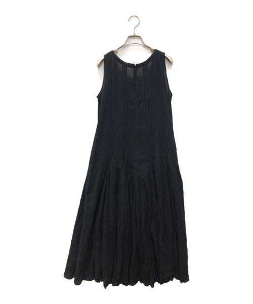 CADUNE（カデュネ）CADUNE (カデュネ) プリーツタックワンピース ブラック サイズ:SIZE 36の古着・服飾アイテム