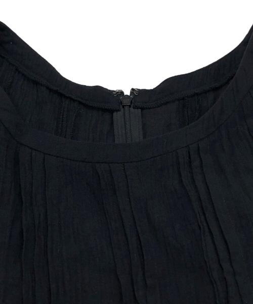 CADUNE（カデュネ）CADUNE (カデュネ) プリーツタックワンピース ブラック サイズ:SIZE 36の古着・服飾アイテム
