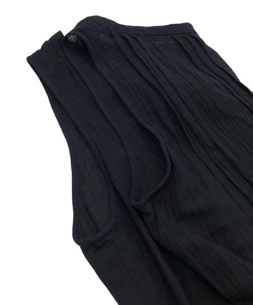 CADUNE（カデュネ）CADUNE (カデュネ) プリーツタックワンピース ブラック サイズ:SIZE 36の古着・服飾アイテム