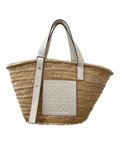 LOEWE（ロエベ）LOEWE (ロエベ) ミディアム バスケットバッグ ナチュラル×ホワイト サイズ:ミディアムの古着・服飾アイテム