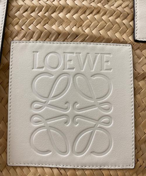 LOEWE（ロエベ）LOEWE (ロエベ) ミディアム バスケットバッグ ナチュラル×ホワイト サイズ:ミディアムの古着・服飾アイテム