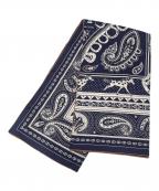 HERMESエルメス）の古着「カシミヤシルク ショール/Cheval de Coeur Bandana」｜カーキ/ブラン/ノワール