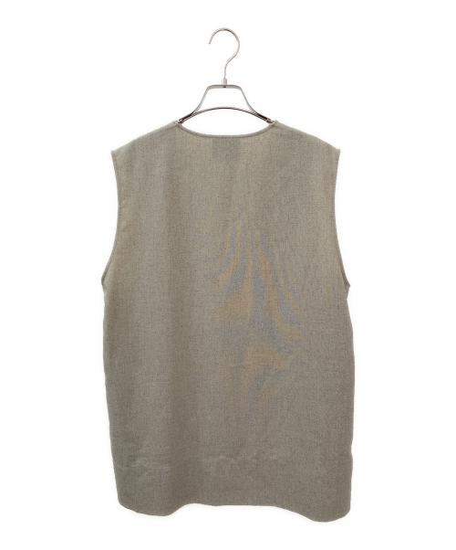 Conte（コンテ）Conte (コンテ) ディープVネック ジレ グレー サイズ:Freeの古着・服飾アイテム