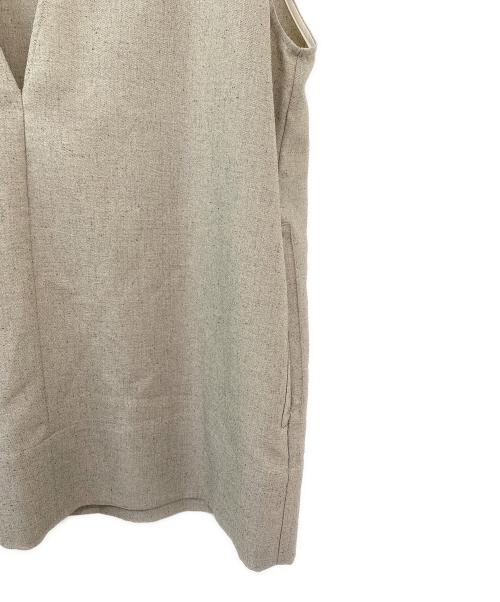Conte（コンテ）Conte (コンテ) ディープVネック ジレ グレー サイズ:Freeの古着・服飾アイテム