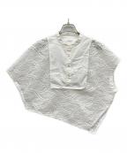 MIDIUMISOLIDミディウミソリッド）の古着「Asymmetry lace pullover」｜ホワイト