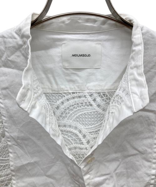 MIDIUMISOLID（ミディウミソリッド）MIDIUMISOLID (ミディウミソリッド) Asymmetry lace pullover ホワイト サイズ:FREEの古着・服飾アイテム
