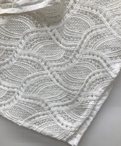 MIDIUMISOLID（ミディウミソリッド）MIDIUMISOLID (ミディウミソリッド) Asymmetry lace pullover ホワイト サイズ:FREEの古着・服飾アイテム