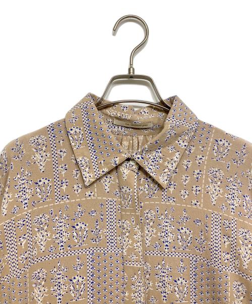ne quittez pas（ヌキテパ）ne quittez pas (ヌキテパ) CRIMP COTTON PATCH WORK シャツドレス ベージュ サイズ:Mの古着・服飾アイテム