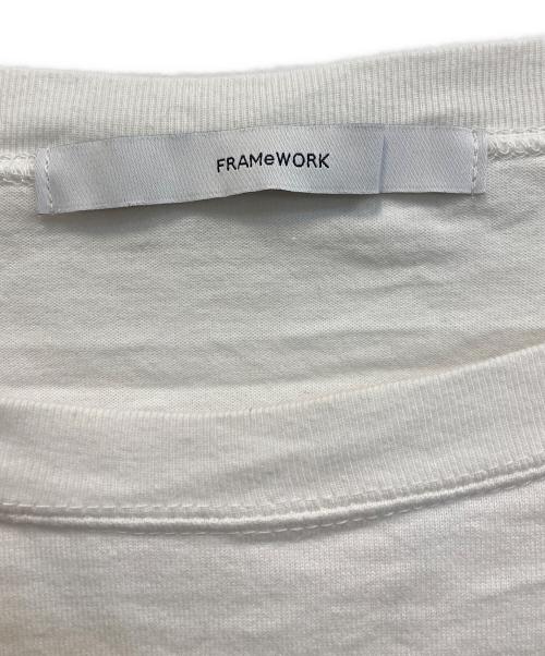 FRAMeWORK（フレームワーク）FRAMeWORK (フレームワーク) haru (ハル) ロゴTシャツ ホワイト サイズ:FREEの古着・服飾アイテム