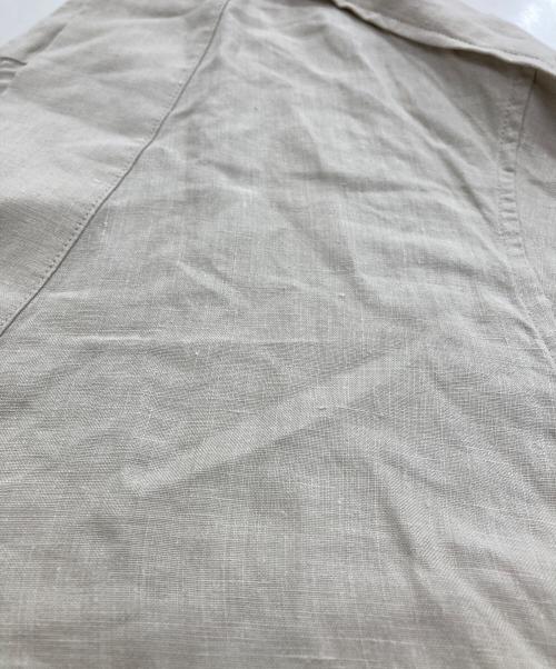 Conte（コンテ）conte (コンテ) ヘンプ Vネック ワンピース ベージュ サイズ:下記参照の古着・服飾アイテム