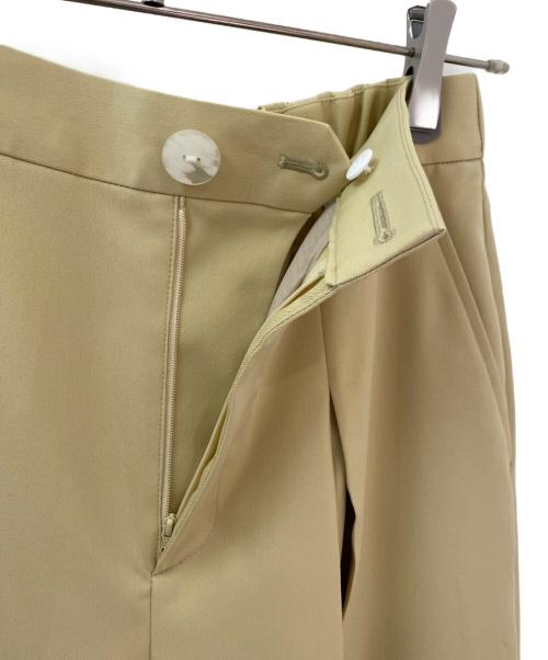 nagonstans（ナゴンスタンス）nagonstans (ナゴンスタンス) tuck wide trousers ベージュ サイズ:Mの古着・服飾アイテム