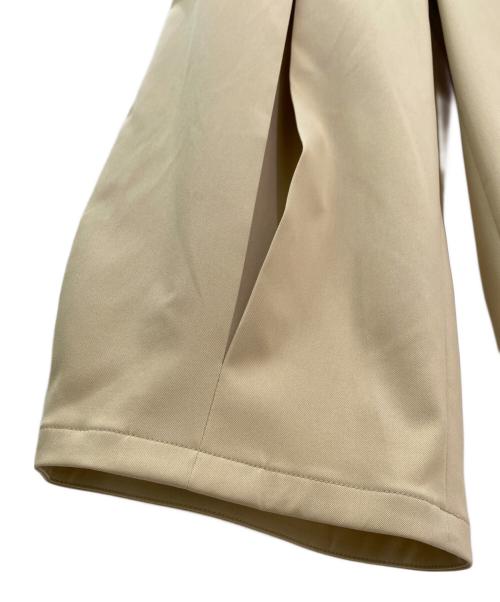 nagonstans（ナゴンスタンス）nagonstans (ナゴンスタンス) tuck wide trousers ベージュ サイズ:Mの古着・服飾アイテム