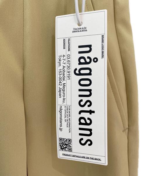 nagonstans（ナゴンスタンス）nagonstans (ナゴンスタンス) tuck wide trousers ベージュ サイズ:Mの古着・服飾アイテム