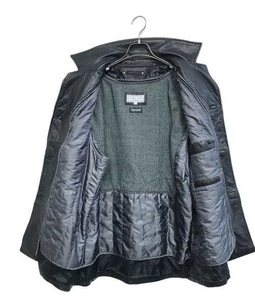 PELLE STUDIO（ペレ スタジオ）PELLE STUDIO (ペレ スタジオ) レザーカーコート ブラック サイズ:Lの古着・服飾アイテム