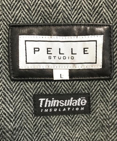 PELLE STUDIO（ペレ スタジオ）PELLE STUDIO (ペレ スタジオ) レザーカーコート ブラック サイズ:Lの古着・服飾アイテム