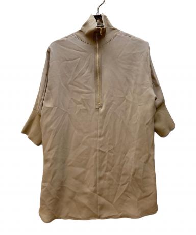 中古・古着通販】BEIGE (ベイジ) ニットコンビハイネック半袖ブラウス 