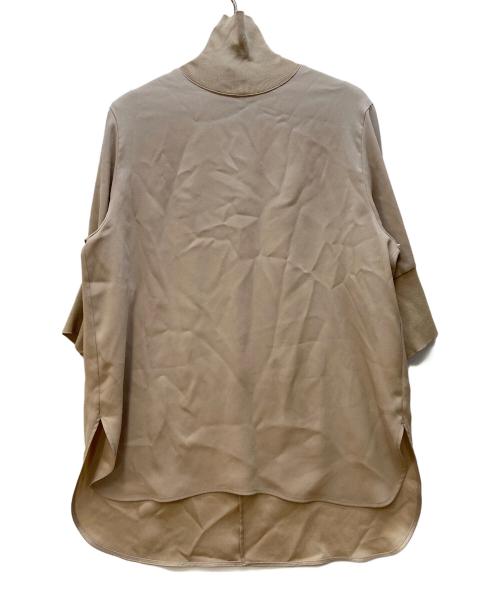 BEIGE（ベイジ）BEIGE (ベイジ) ニットコンビハイネック半袖ブラウス ベージュ サイズ:4の古着・服飾アイテム
