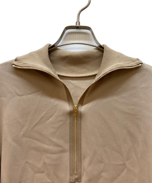 BEIGE（ベイジ）BEIGE (ベイジ) ニットコンビハイネック半袖ブラウス ベージュ サイズ:4の古着・服飾アイテム
