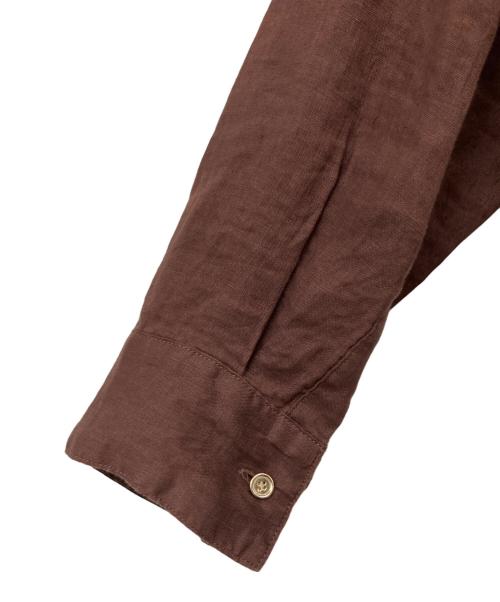 Spick and Span（スピック＆スパン）Spick and Span (スピック＆スパン) 80リネンカシュクール ビッグシャツ ブラウン サイズ:Fの古着・服飾アイテム