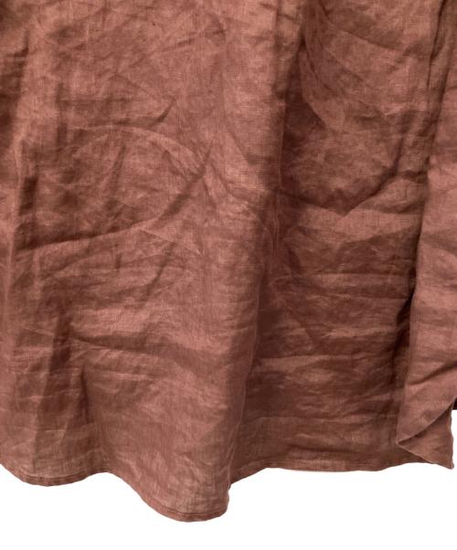 Spick and Span（スピック＆スパン）Spick and Span (スピック＆スパン) 80リネンカシュクール ビッグシャツ ブラウン サイズ:Fの古着・服飾アイテム