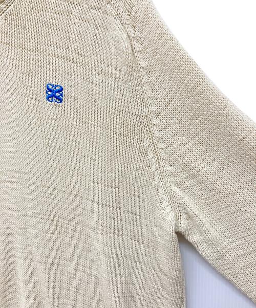 SATURDAY（サタデー）SATURDAY (サタデー) Lausanne V-Neck Collar Knit ブルー×アイボリー サイズ:XLの古着・服飾アイテム