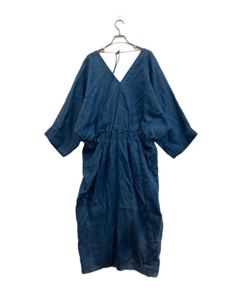 SAPHED（サフィード）SAPHED (サフィード) リネンワンピース ブルー サイズ:FREEの古着・服飾アイテム