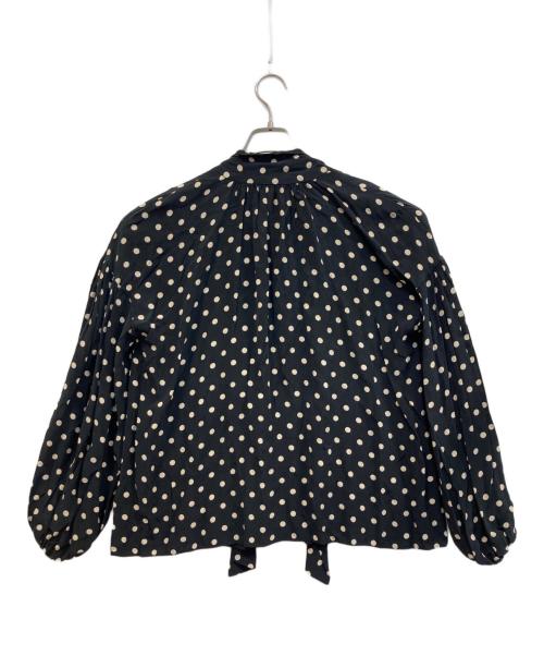 journal standard L'essage（ジャーナルスタンダード レサージュ）journal standard L'essage (ジャーナルスタンダード レサージュ) IPEKERドット&フラワー/シアーボウタイブラウス ブラック サイズ:FREEの古着・服飾アイテム