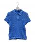 POLO RALPH LAUREN（ポロ・ラルフローレン）の古着「ケーブルニットポロシャツ」｜ブルー