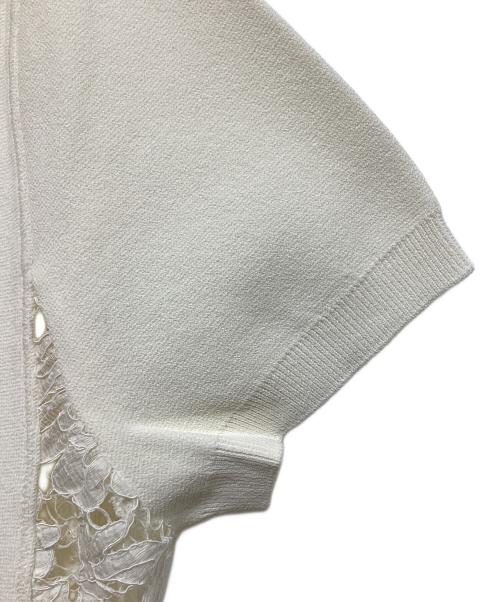 VALENTINO（ヴァレンティノ）VALENTINO (ヴァレンティノ) レース切替ニット アイボリー サイズ:Lの古着・服飾アイテム