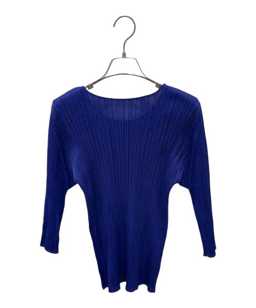 PLEATS PLEASE（プリーツプリーズ）PLEATS PLEASE (プリーツプリーズ) プリーツカットソー ネイビー サイズ:３の古着・服飾アイテム
