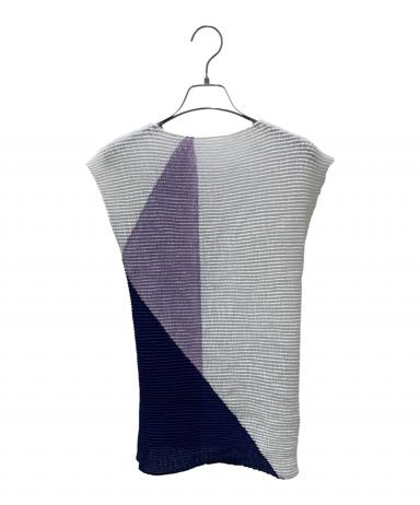 ［レア！］イッセイミヤケ　ノースリーブタンクトッププリーツ加工 中古・古着通販】ISSEY MIYAKE (イッセイミヤケ) ノースリーブプリーツ