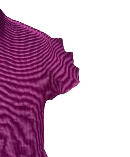 me ISSEY MIYAKE（ミーイッセイ ミヤケ）me ISSEY MIYAKE (ミーイッセイ ミヤケ) ハイネックプリーツカットソー パープル サイズ:Freeの古着・服飾アイテム