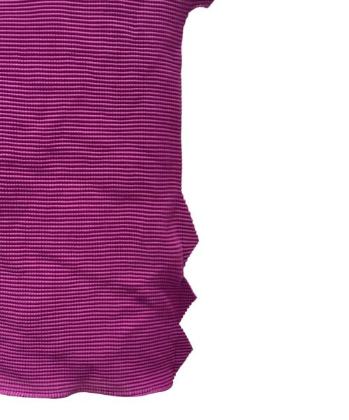 me ISSEY MIYAKE（ミーイッセイ ミヤケ）me ISSEY MIYAKE (ミーイッセイ ミヤケ) ハイネックプリーツカットソー パープル サイズ:Freeの古着・服飾アイテム