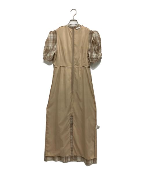 CLANE（クラネ）CLANE (クラネ) SHEER PUFF SLEEVE ONEPIECE ブラウン サイズ:2の古着・服飾アイテム