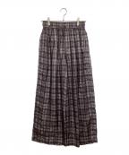 TODAYFULトゥデイフル）の古着「Check Jacquard Pants」｜チョコレートブラウン