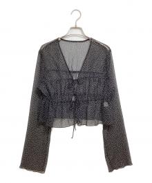 TODAYFUL（トゥデイフル）の古着「Shirring Dot Cardigan」｜ブラック